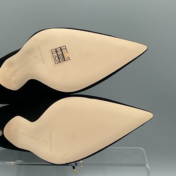 NEW Good American Women’s Scandal Lace Up High Heel Booties Black Size 7 - Picture 10 of 10